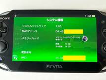 PSVSDアダプタ搭載 PS Vita クリスタル・ブラック PCH-1100 16GB純正メモリー付き_画像8