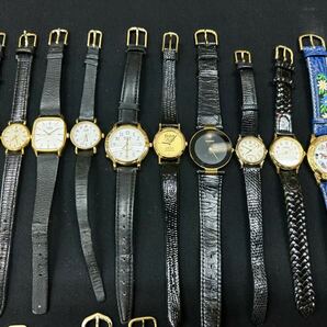 美品 レディース ゴールドカラー 腕時計 30点 個 セット 大量 SEIKO CITIZEN RICOH CASIO mila schon 等 まとめ売り ジャンク品クォーツH91の画像6