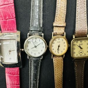 レディース 腕時計 50点 個 セット 大量 BULOVA SEIKO REGUNO CASIO FOSSIL KOOKAI GUESS DKNY 等 まとめ売り ジャンク品クォーツH128の画像6