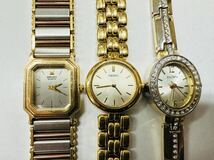 美品 腕時計 ゴールドカラー ステンレス 60点 個 セット 大量 CYMA SEIKO ELGIN agnes.b 等 まとめ売り ジャンク品 H147_画像3