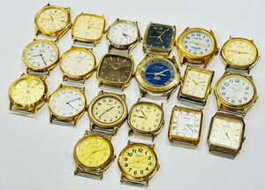  brand Gold color face face 20 point wristwatch accessory large amount WALTHAM CITIZEN RICOH ALBA CASIO JUNCTION etc. set sale immovable goods H130