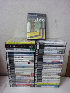 PS2ソフト48枚セット！〈スペースインベーダー アニバーサリー、マイネリーベⅡ誇りと正義と愛含む　いろいろ48枚セット！〉中古