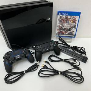 SONY CUH-1000A PS4 ブラック プレステ4 ゲーム機 プレイステーション コントローラー ファイナルファンタジー FF【郡3624】の画像1