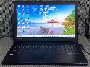 美品!TOSHIBA dynabook B65/DP 第8世代CPU Corei5-8250U @1.60GHz 増設16GB 新品大量SSD512GB Windows11Pro Ｗebカメラ 15.6薄型 office365