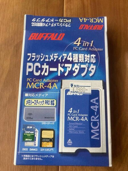 BUFFALO PC Card Adapter 4in1 MCR-4A PCカードアダプター　フラッシュメディア4種対応