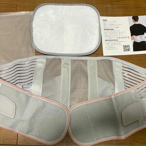 【XLサイズ】Aolla 腰サポーター 腰痛 ベルト ライトグレー KBH4 男女兼用 コルセット 健康