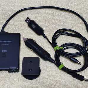 普通自動車セットアップ 小型アンテナ一体型ETC車載機 パナソニックCY-ET809D USBコード + シガープラグコード 2電源で使用可能の画像7