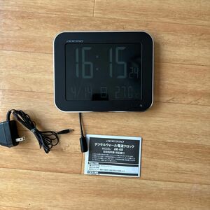 ADESSO(アデッソ) デジタル時計 壁掛け 置き時計 おしゃれ 電波 置き掛け兼用 大型 日付表示 温度 アラーム