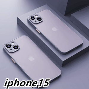 iphone15ケース カーバー TPU 可愛い　韓国お洒落韓国　マット　灰色　軽量 ケース 耐衝撃 高品質170