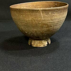 時代物 李朝 朝鮮古陶 錐呉器茶碗 高麗 茶碗 錐 呉器 錦流の画像3