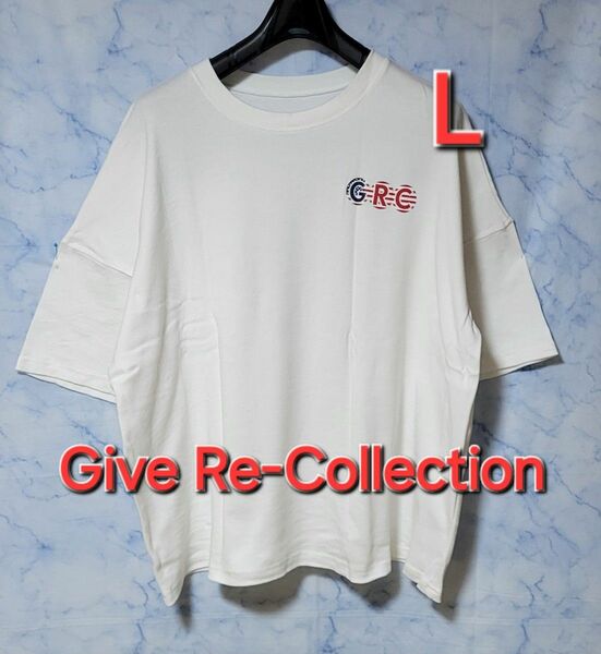 【ギブリコレクション】【Give Re-Collection】Lサイズ　半袖Tシャツ　アメカジ　 Tシャツ ホワイト カットソー 