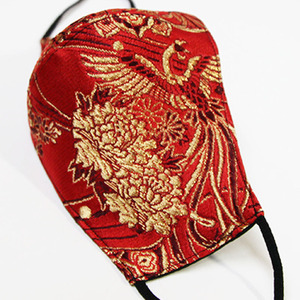 . woven gold . phoenix red gold anti-bacterial material k Len ze black peace pattern mask adjuster attaching solid mask cover largish hand made for man men's HA-2