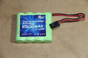 4.8v 2500mah 受信機用　ニッケル水素バッテリー　中古　まだまだ使えます。　