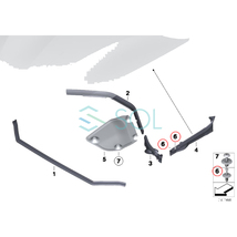 送料185円 BMW F32 F33 F36 G02 F98 バンパー トリム リベット 2個セット 420i 420iX 428i 430i 435i 440i 20dX 30iX M 51118174185_画像4