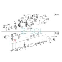 ベンツ Cクラス W202 C240 C280 スターター セルモーター スターターモーター リビルト コア返却不要 0051510101 0001115006_画像2