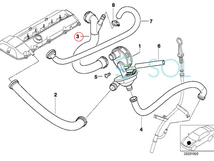 BMW E83 X3 E53 X5 Z3 E85 Z4 クランクケース ブリーザーホース ベントホース 2.0 2.2i 2.5i 2.8 3.0i 11617504535 出荷締切18時_画像2