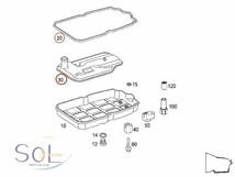 ベンツ X164 ATオイルフィルター + オイルパンガスケット 722.9系 電子制御式7速AT用 GL550 2212770195 2202710380 出荷締切18時_画像2