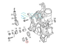 ベンツ W220 オイルフィルターハウジングガスケット 4点セット S320 S350 S430 S500 S55 1121840061 1121840161 1121840261 1121840361_画像7