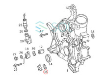 ベンツ W208 W209 オイルフィルターハウジングガスケット 4点セット CLK240 CLK320 CLK55 1121840061 1121840161 1121840261 1121840361_画像7