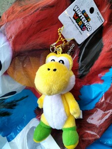 USJ Mario yosi- mascot key holder small strap yellow color 