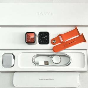 ★ 美品 バッテリー96% ★ Apple Watch Series 6 40mm アップルウォッチ シルバー ステンレススチール GPS Cellular 新品社外バンド付きの画像2