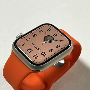 ★美品 製品保証あり★ Apple Watch Series 9 41mm アップルウォッチ スターライト アルミニウム GPS バッテリー100% 新品社外バンド付きの画像5