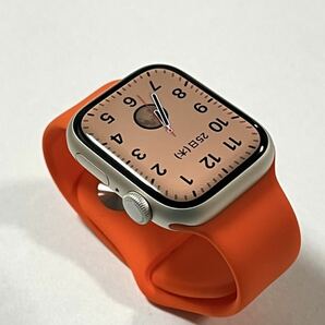 ★美品 製品保証あり★ Apple Watch Series 9 41mm アップルウォッチ スターライト アルミニウム GPS バッテリー100% 新品社外バンド付きの画像6