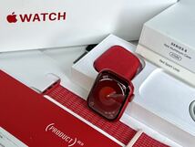 ★ 美品 バッテリー100% ★ Apple Watch Series 8 41mm PRODUCT RED アップルウォッチ レッド アルミニウム GPS 純正品 スポーツループ_画像1