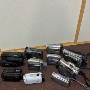 ジャンク SONY HDRーPJ800 ccdーSC55 DCRーHC40 ×2 CCDーTR705 Canon iVIS HF r42 Panasonic HITACHI まとめてセット 10台　動作未確認 