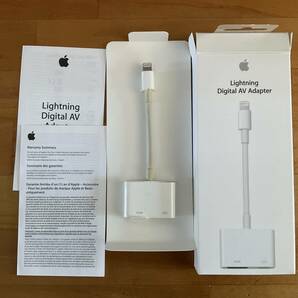 Apple アップル 純正 Lightning Digital AV Adapter ライトニング AVアダプター MD826AM/Aの画像1