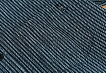 シャツジャケット　ウエスタンシャツ　ストライプ　新品 *メンズ　長袖シャツ　カーゴシャツ　トップス　春秋冬服【z759】ブルー　XL_画像6
