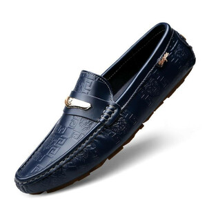  Loafer slip-on shoes new goods * men's gentleman shoes driving shoes casual shoes [DCK0092#] blue 24.0cm