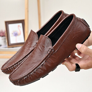  Loafer slip-on shoes driving shoes new goods * men's casual shoes spring autumn man shoes [0060] Brown 24cm