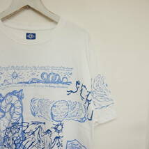 【1円】良好 SCRT 22SS Living Creatures T-Shirt グラフィティプリントTシャツ ポルトガル製 WHITE ホワイト 白 L_画像2