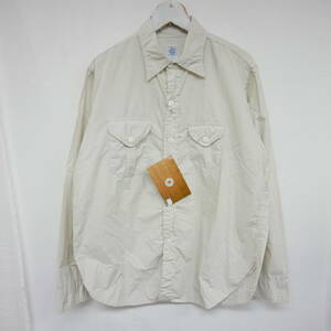 【1円】未使用 USA製 デッドストック POST O'ALLS ポストオーバーオールズ Cruzer Shirt Cruz クルーザーシャツ コットンタイプライター L