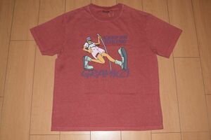 【未使用品】GRAMICCI グラミチ プリントTシャツ 赤系色 Lサイズ／KEEP ON HIKING TEE