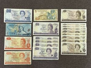 3, New Zealand 19 sheets 54 dollar bill old coin money foreign note 