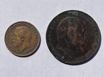 3、フランス　1853年×1枚　イギリス　1910〜1928年×4枚　合計5枚　外国コイン　外国銅貨　古銭　貨幣_画像7