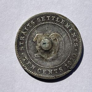 10、海峡植民地 銀貨 4枚 マレー半島 外国コイン 外国銀貨 古銭 貨幣の画像8
