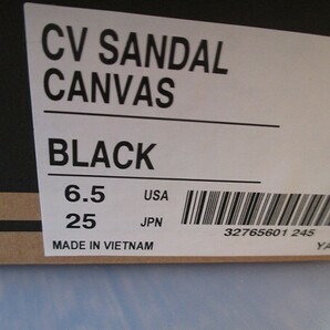 25cm ブラック 黒 コンバース キャンバス サンダル CONVERSE CV SANDAL CANVASの画像10