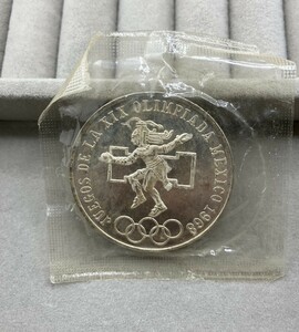  rare! Mexico structure . department issue 1968 year Mexico Olympic memory 25peso silver coin 