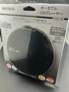 状態良好！動作確認済み！ WINTECH ポータブル CDプレーヤー PCD-32 取説、イヤホン、単３電池2本付き