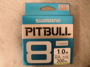  Shimano PITBULL 8 lime зеленый 1.0 номер 200m