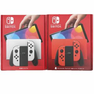 【新品未使用】Nintendo Switch有機ELモデル　2台セット　ホワイト　マリオレッド