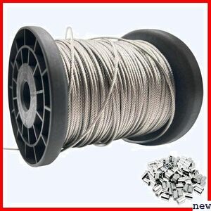  wire sleeve 30 piece attaching wire rope . fence DIY wire diameter 1.0mm stainless steel wire rope 57