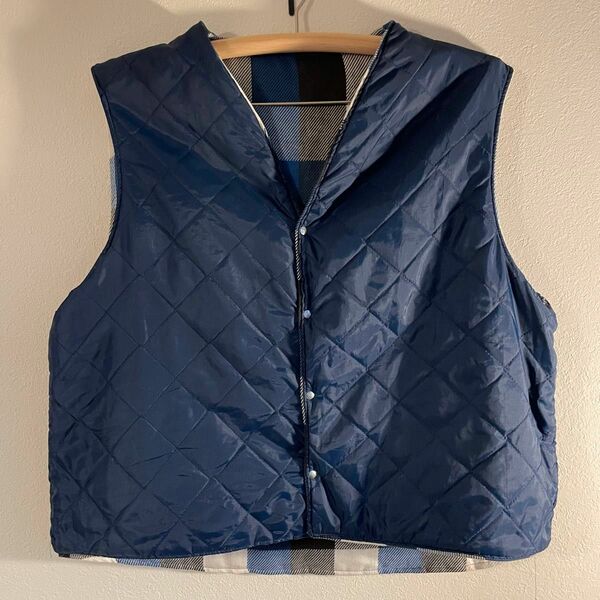 【USA製】vintage quilting check vest
