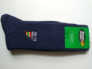 ★☆デッドストック Benetton Formula1 ソックス 靴下 紺 ベネトン フォーミュラ F1 25～27cm 日本製 未使用☆★