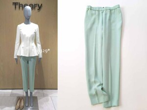 Theory / セオリー ￥28.600 さらさら美落ちトリアセポリ 綺麗色パンツ 総ゴム０/オパールグリーン