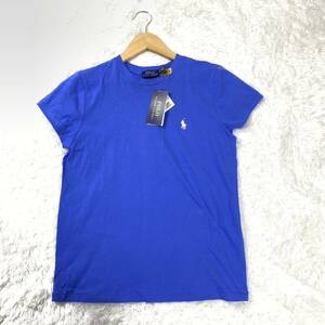 タグ付き POLO RALPH LAUREN ポロ ラルフローレン 半袖 Tシャツ ブルー レディース XS YA6598