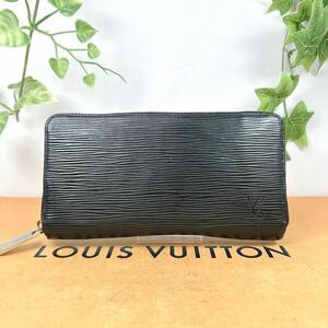 1円 ルイヴィトン LOUIS VUITTON エピ ジッピー ラウンドファスナー 長財布 シリアル CA4133 ブラック ノワール 黒 男女兼用 M61857